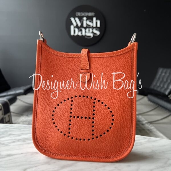 Hermès Mini Evelyne Orange - Designer WishBags