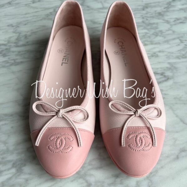 Chanel pink shop ballet flats