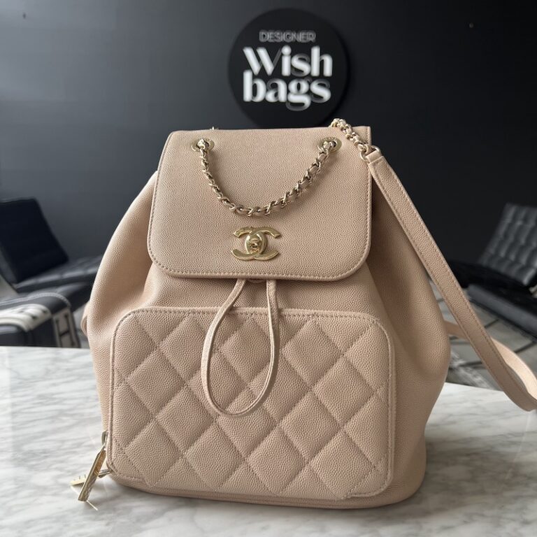 Chanel Business Affinity Backpack Beige Caviar Gold Hardware  display picture 3