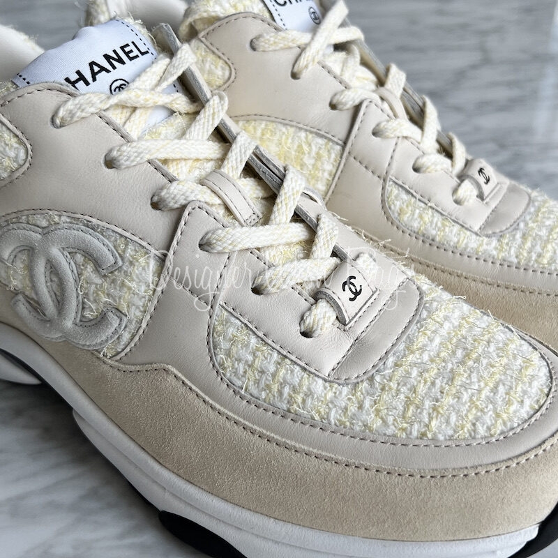 Chanel Tweed Sneakers - Designer WishBags