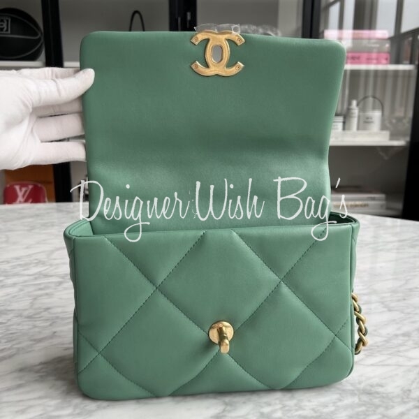 Chanel 19 Green Teal - Designer WishBags
