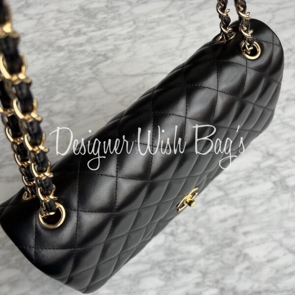Chanel Classic Jumbo Black Gold - Designer WishBags
