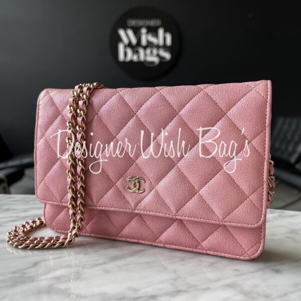 chanel new wallet on chain pink