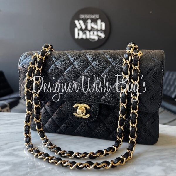chanel small classic flap bag size