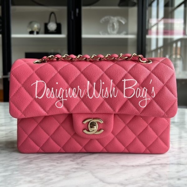 silver chanel pink bag