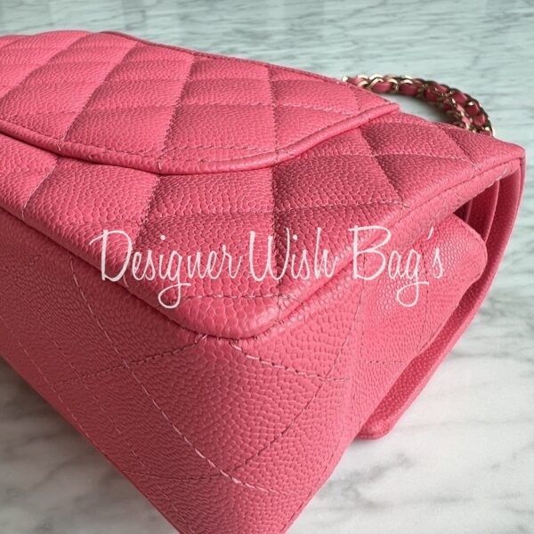 pink chanel double flap bag black