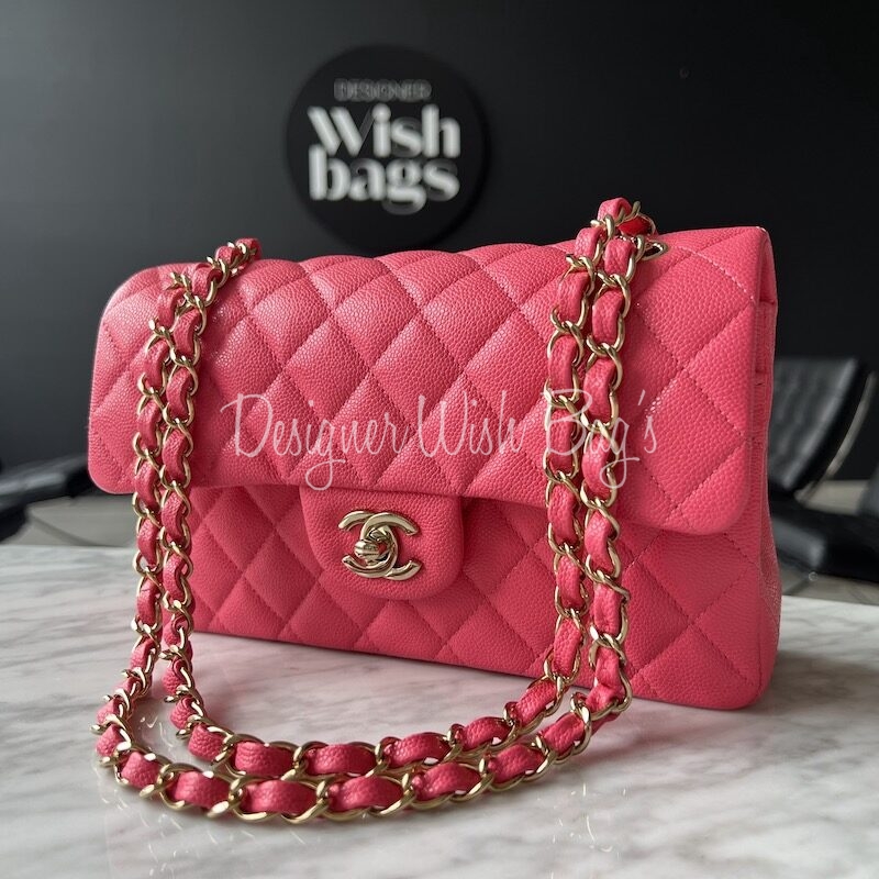 pink chanel flap bag with top handle