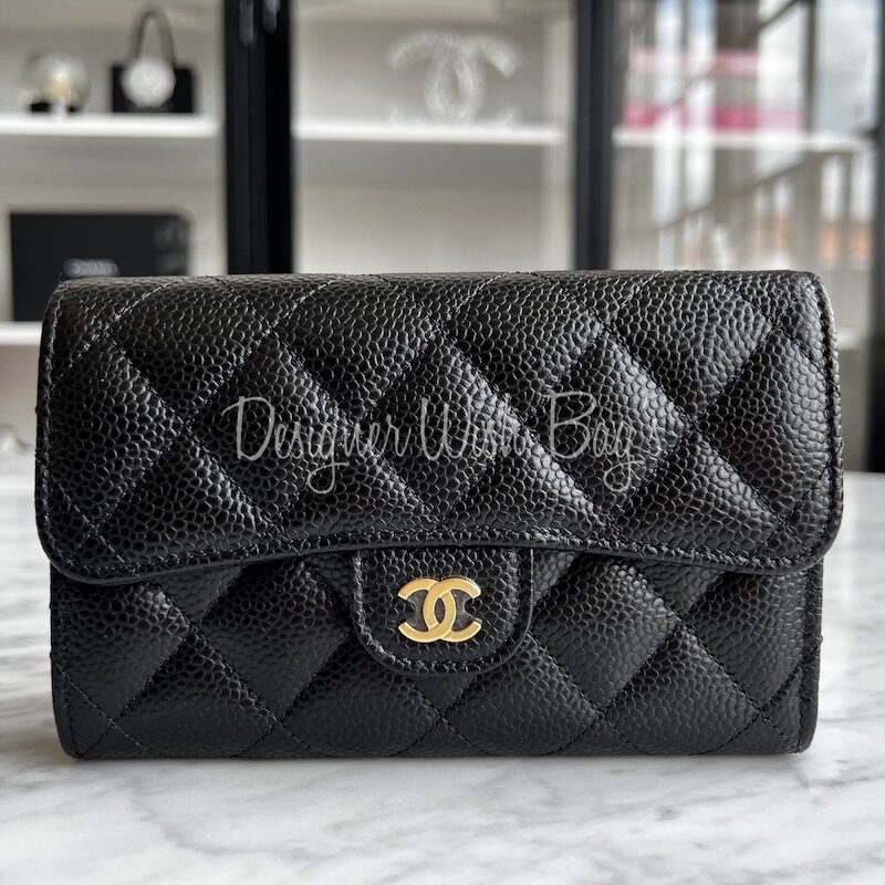 Chanel Classic Long Flap Wallet Grey Caviar GHW '19 – Designer Exchange Ltd