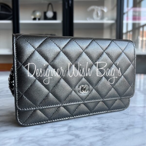 Chanel WOC Grey SHW - Designer WishBags