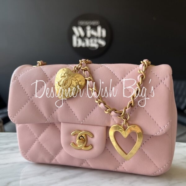 Chanel 22B Heart Charms Mini Flap Bag