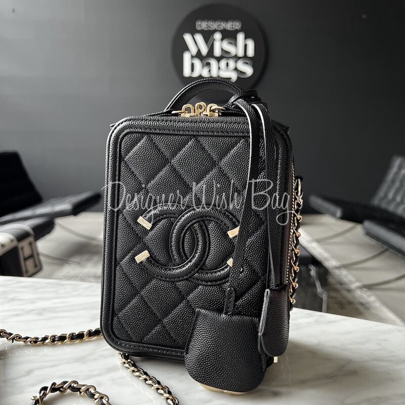 Chanel CC Filigree Vertical Vanity Case Bag