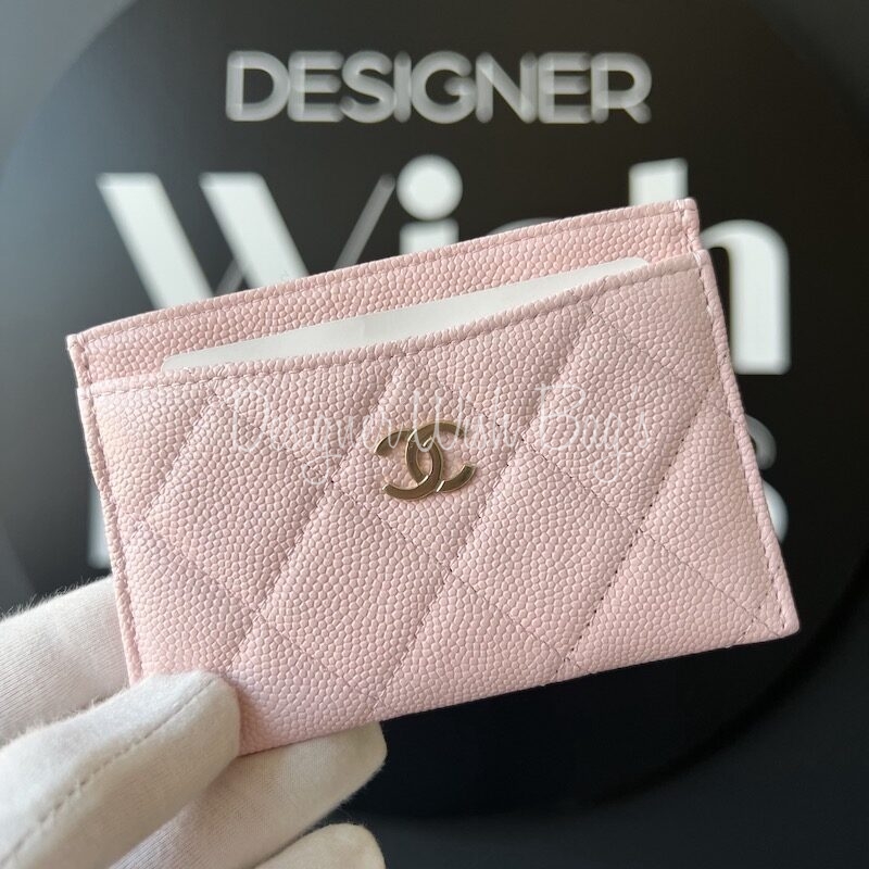 Chanel Card Holder Pink Caviar - Designer WishBags