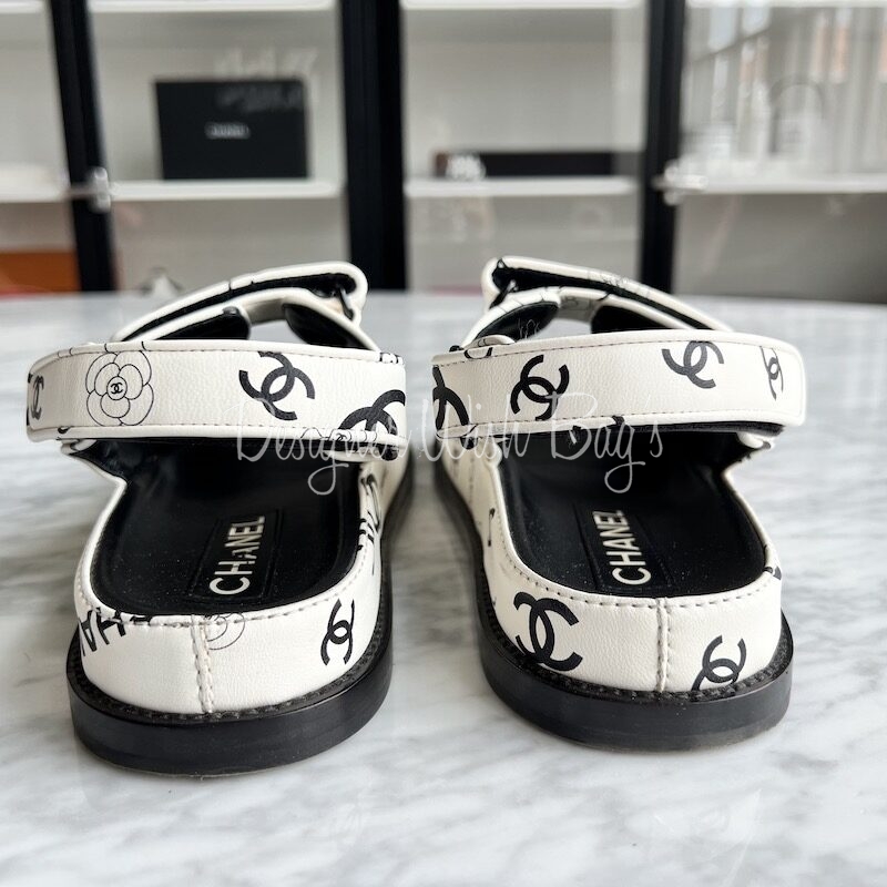 Chanel Dad Sandals White