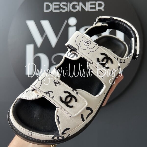 Chanel Dad Sandals White