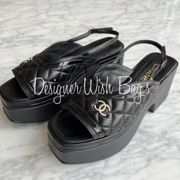 Chanel Black Sandals - Designer WishBags