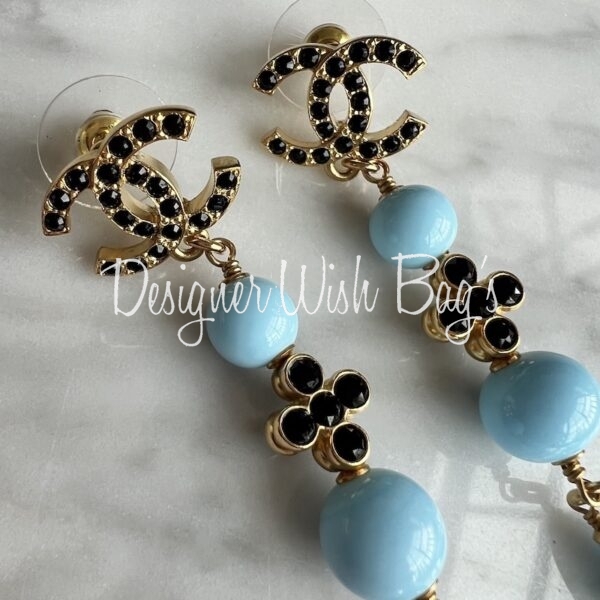 Chanel Earrings Tiffany Blue 23C