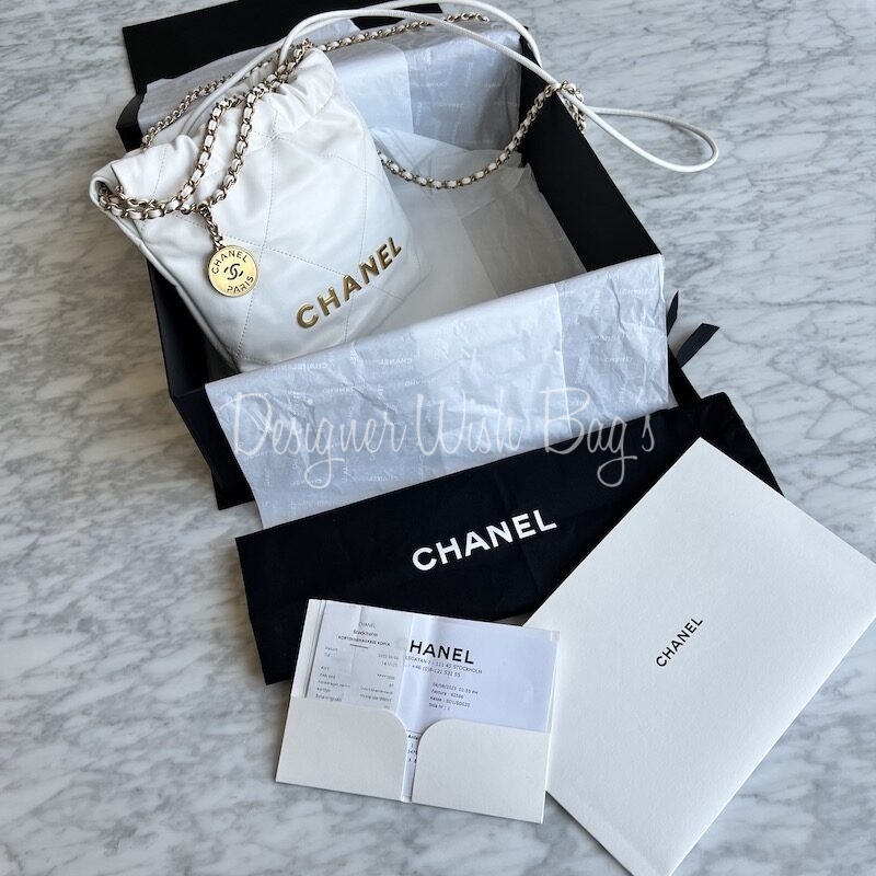 Chanel 22 Mini White - Designer WishBags