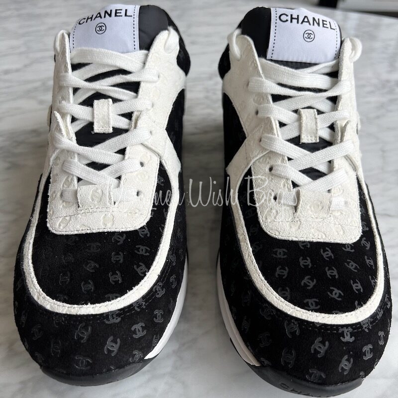 最終セール❗️CHANEL バングル ホワイト/ブラック CHANEL パンプス 36C G02819 ブラック ホワイト ツイード レザー