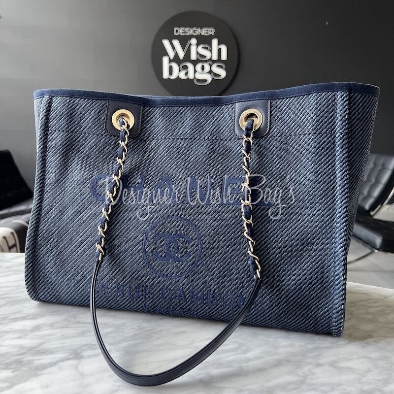 Chanel Deauville Small Baby Blue - Designer WishBags