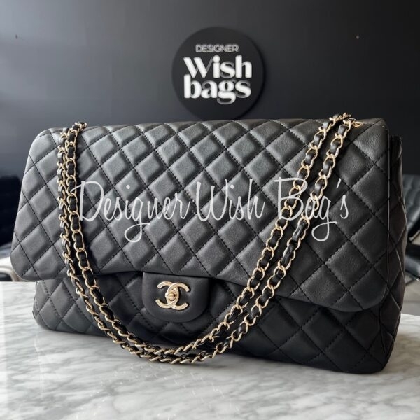 Chanel Classic Jumbo Black Gold