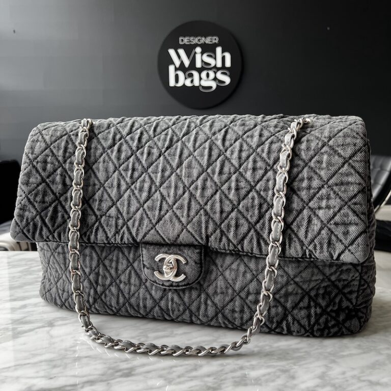 XL Chanel Grey Denimpression - Designer WishBags - now part of