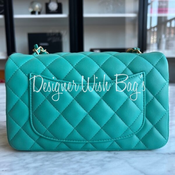 Chanel Mini Turquoise Gold hdw - Designer WishBags