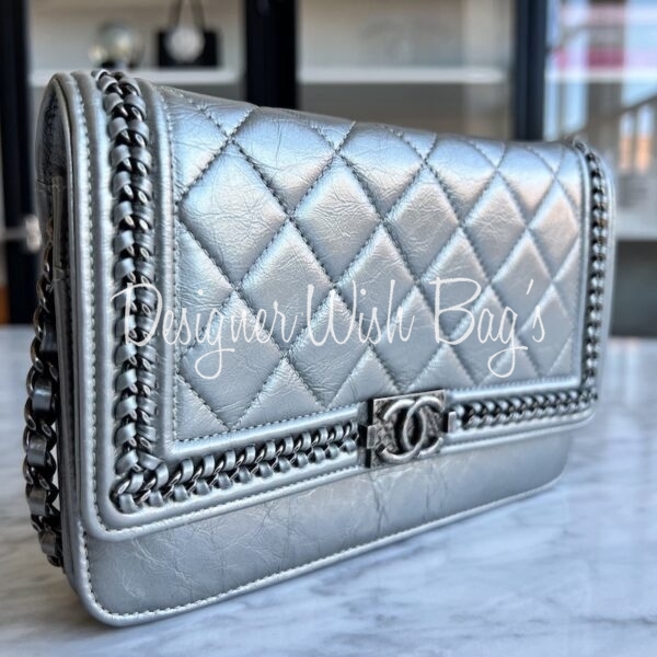 Chanel WOC Boy Silver Chain - Designer WishBags