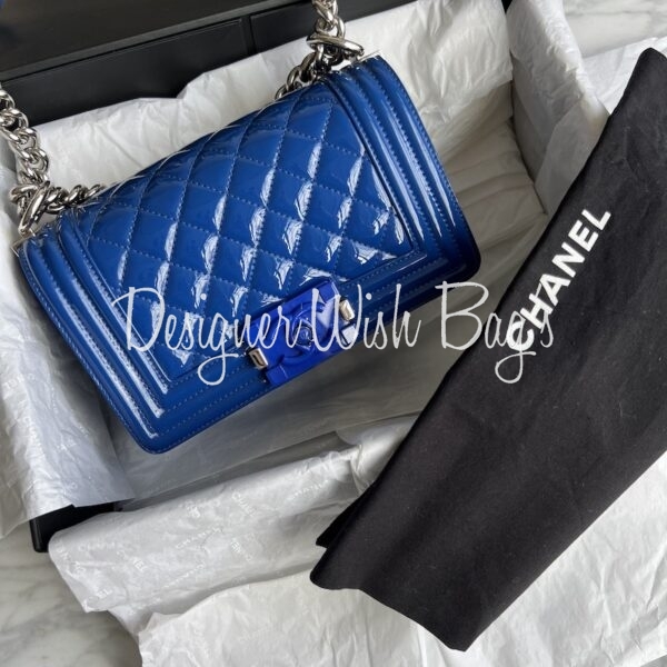 Chanel Boy Small Royal Blue - Designer WishBags