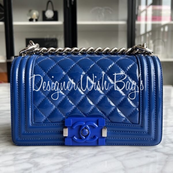 Chanel Boy Small Royal Blue - Designer WishBags