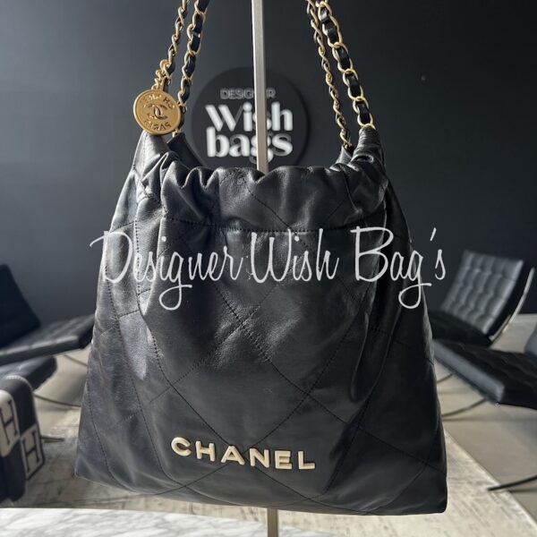 Chanel Gabrielle Grey Tweed - Designer WishBags