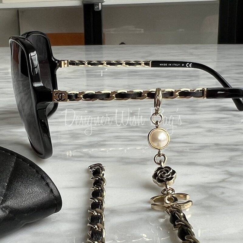 Chanel Sunglasses with Chain - Designer WishBags