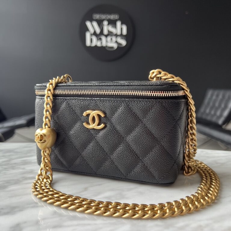 Chanel Heart Crush Vanity Black Caviar Gold Hardware - Designer