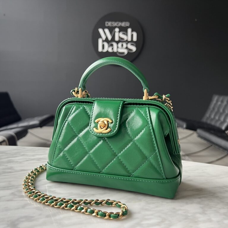 Chanel Small Top Handel 24A Green Gold Hardware - Designer  display picture 2