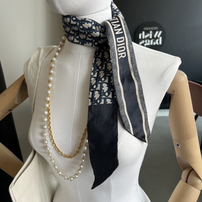 Twilly Dior Oblique Navy Blue - Designer WishBags - now part  display picture 1