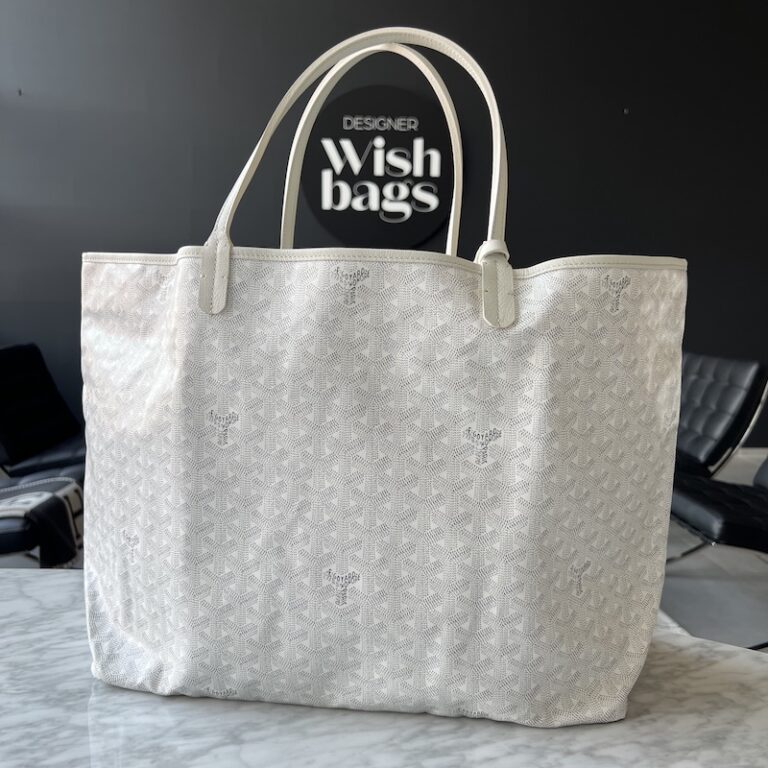 Goyard St. Louis Large Tote White with detachable clutch