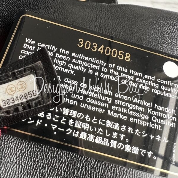 Chanel 19 Flap Medium/Large Size Black Lambskin Crossbody