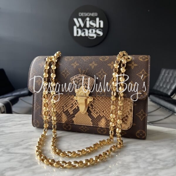 Louis Vuitton Victoire Flap Monogram Canvas with Python