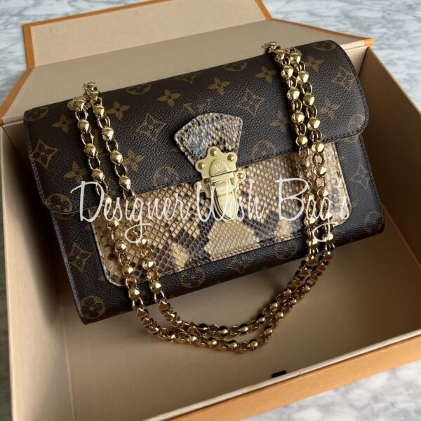 Louis Vuitton Victoire Flap Monogram Canvas with Python Designer