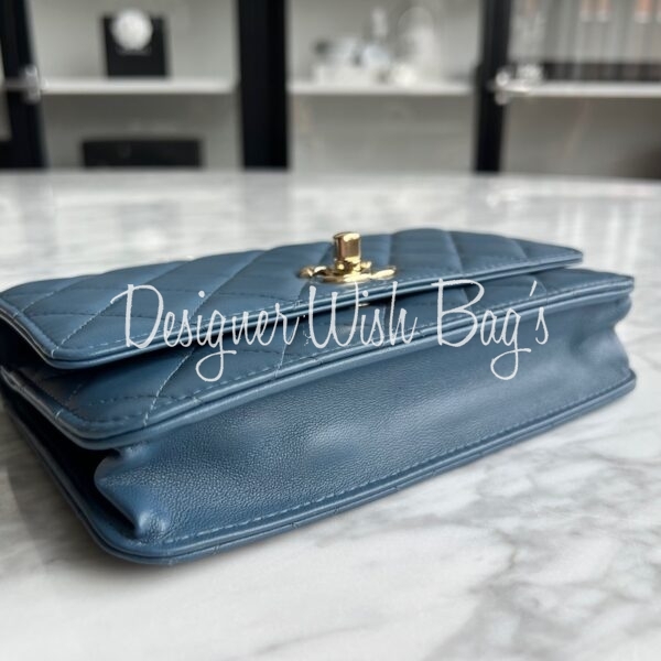 Chanel WOC Trendy CC Blue Lambskin Gold Hardware - Designer