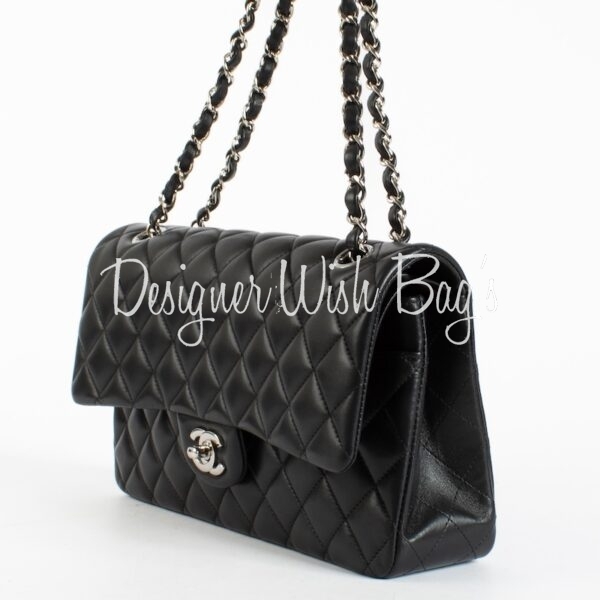 LL19844 Chanel Classic Flapbag Blck leather_-5
