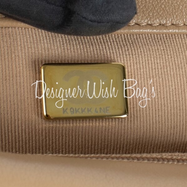 LL19844 Chanel dark beige medium chanel 19 classic flap bag-7