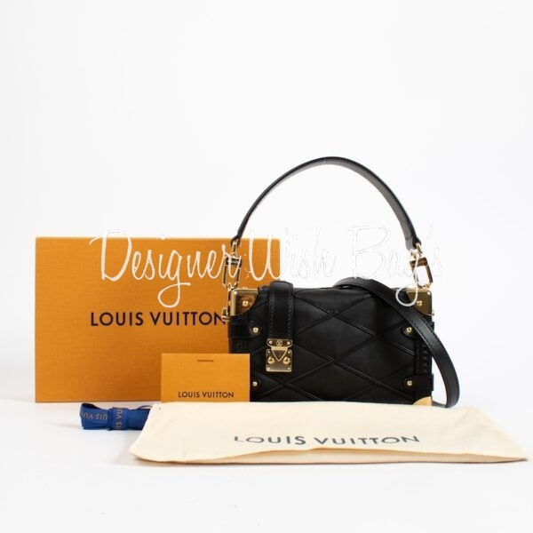 LL20562 Louis Vuitton black malletage side trunk crossbody-3